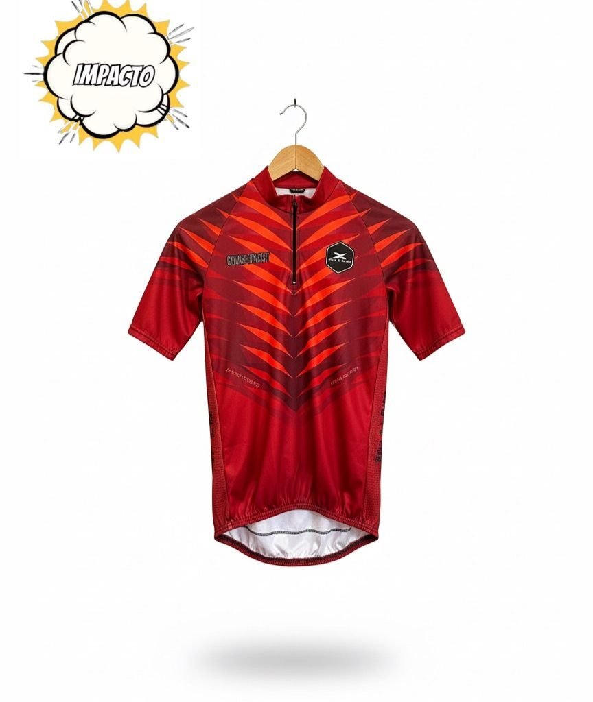 Camiseta de ciclista roja
